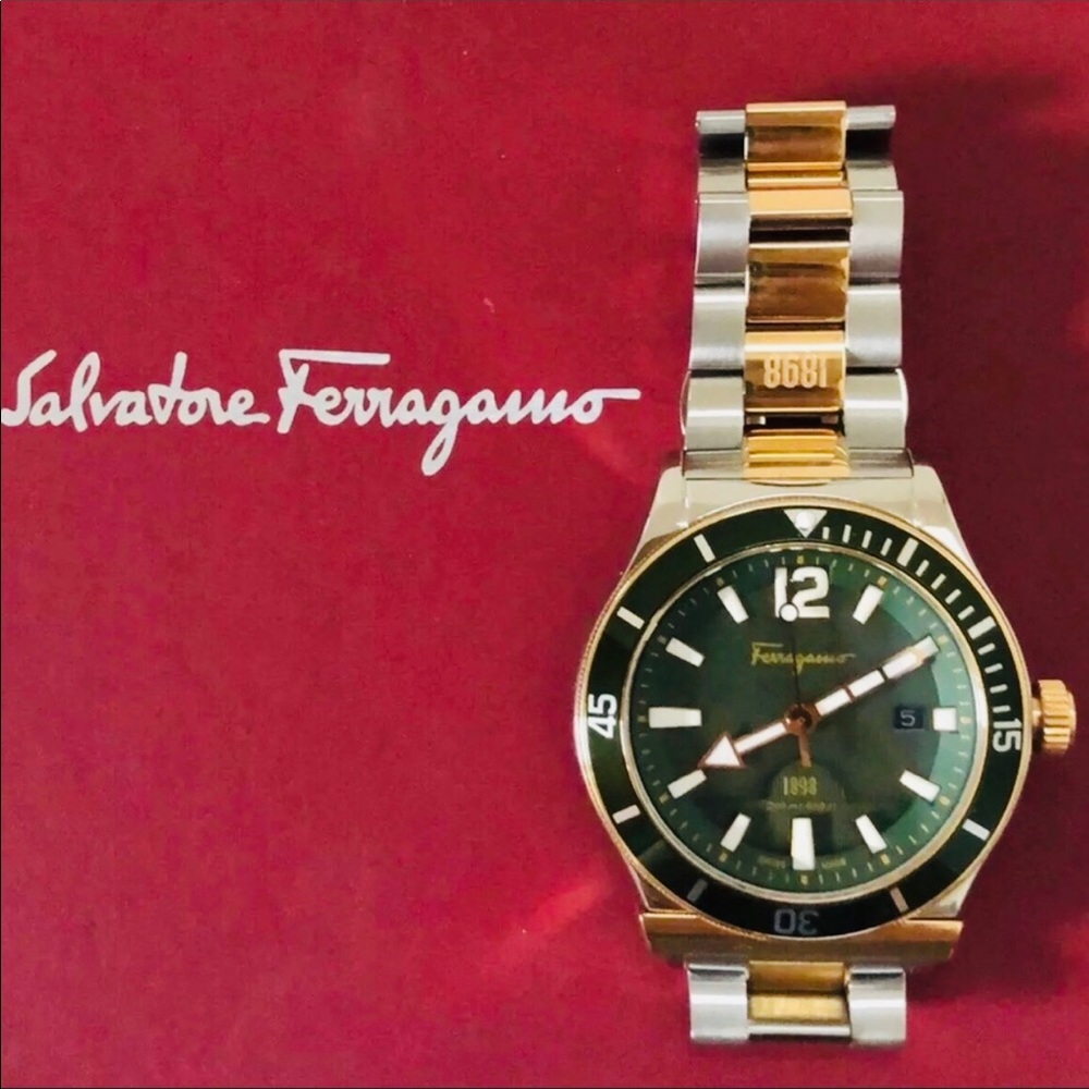 SALVATORE FERRAGAMO 2 TONE WATCH.
